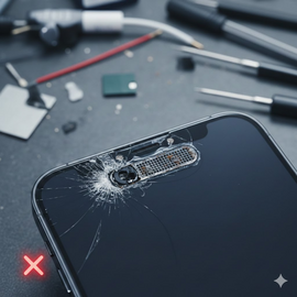 iPhone 16 Pro Max Mic Issues Illustration Showing Microphone Problem Detection And Troubleshooting Steps.