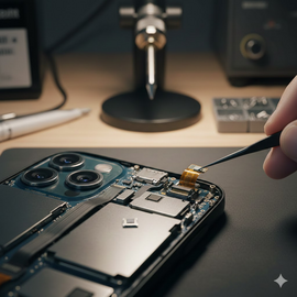 iPhone 16 Pro Max Proximity Sensor Replacement Showing Detailed Repair Process.