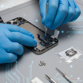 IPhone 14 Pro Ear Speaker Replacement Showing Genuine Part And Professional Repair Service.