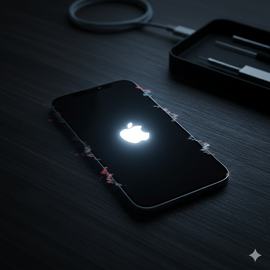 iPhone 14 Pro Max Stuck In Boot Loop Issue Showing Restart Screen.