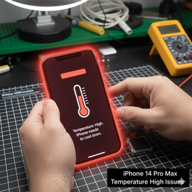 IPhone 14 Pro Max Temperature High Issues Showing Overheating Warning On Screen.