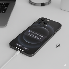 IPhone 16 Pro Max Taptic Engine Issue Illustration Showing Internal Hardware Problem.