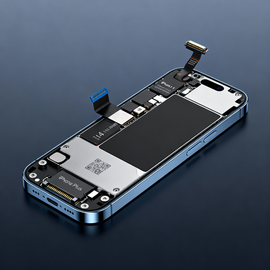 iPhone 14 Plus Charging Dock Replacement Showing Genuine Connector Port And Repair Components.