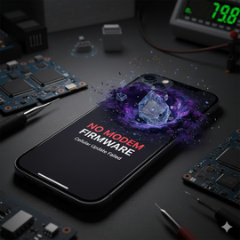 IPhone 14 Pro No Modem Firmware Error Displayed On Screen.