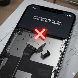 IPhone 15 Pro Taptic Engine Issue Showing Vibration Malfunction Or Haptic Feedback Problem.