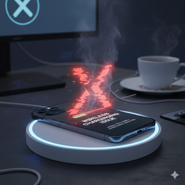 IPhone 15 Pro Max Wireless Charging Issues Showing Device Not Charging Properly On Wireless Charger.