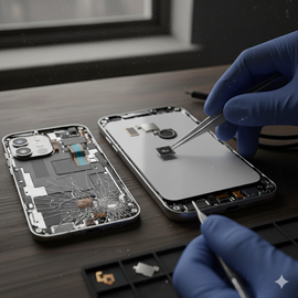 iPhone 16 Plus rear camera replacement service at Apple Center Bangladesh restores clear, sharp photos and videos with genuine OEM parts.