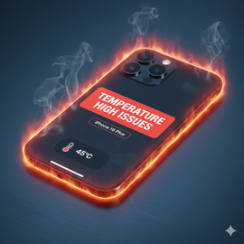 IPhone 16 Plus Temperature High Issues Showing Overheating Warning On Screen.