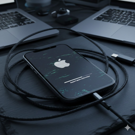 IPhone 16 Pro Stuck On Apple Logo Screen Display.