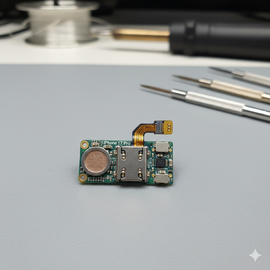 IPhone 17 Pro with damaged USB-C charging dock or port requiring replacement, showing technician desoldering the old flex cable from the logic board, cleaning corrosion, and soldering a new genuine USB-C charging connector for restored wired charging and data transfer.