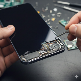 iPhone 14 Plus Audio Issue Illustration Showing Speaker And Sound Problem.