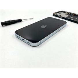 iPhone 14 Plus Housing Replacement Showing Back Cover Frame And Camera Lens Assembly.