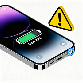 IPhone 14 Plus Power Issues Troubleshooting And Repair Illustration Showing Battery, Charging Port, And Power Button Problems.