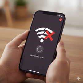 iPhone 14 Pro Max WiFi repair service at Apple Center Bangladesh, featuring technician fixing connectivity issues with genuine parts in Dhaka.