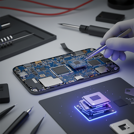 iPhone 14 Pro Storage Upgrade Service With Professional Technicians Replacing And Expanding Internal Storage Capacity.