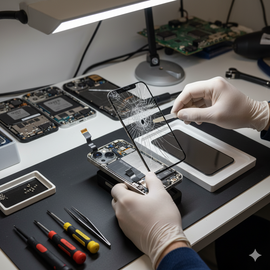 iPhone 15 Pro upper glass replacement service by Apple Service Bangladesh - premium repair in Dhaka