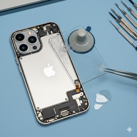 iPhone 16 Plus Upper Glass Replacement Showing Front Display Restoration Process.