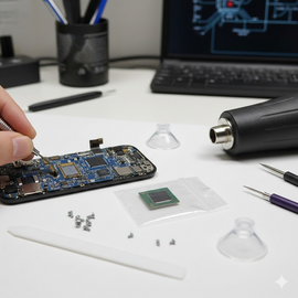 iPhone 17 Plus Proximity Sensor Replacement Showing Genuine Spare Part And Professional Repair Service.