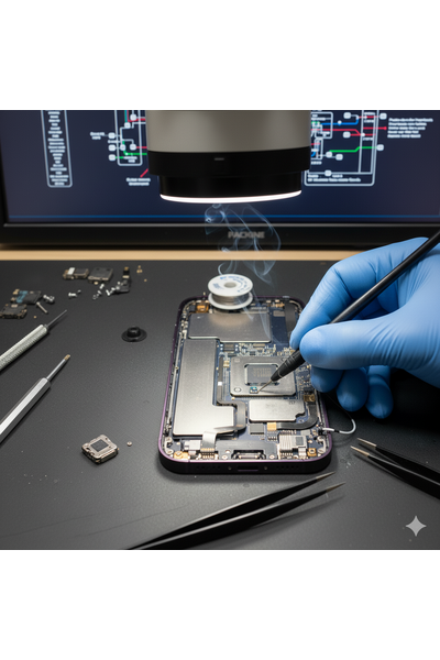 iPhone 14 Pro Max Mic Issues Troubleshooting And Repair Illustration.