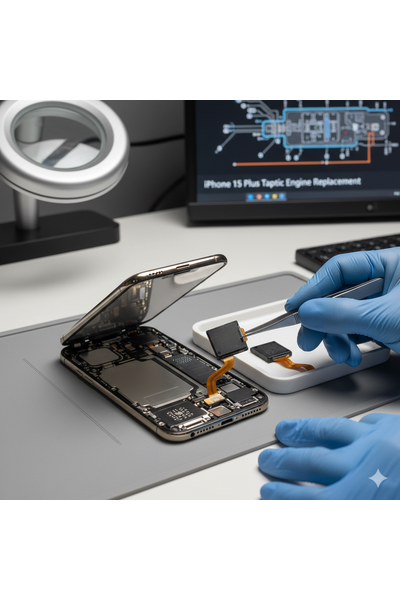 IPhone 15 Plus Taptic Engine replacement at Apple Center Bangladesh – Genuine parts 12,000-15,000 BDT Eastern Plaza Dhaka fast data-safe service