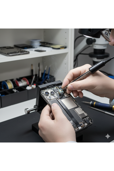 IPhone 15 Pro Proximity Sensor Replacement Showing Professional Repair Process And Genuine Spare Part Installation.