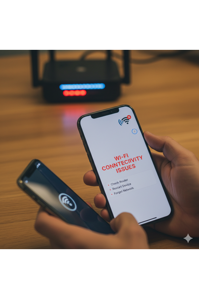 Iphone 15 Pro Max Wifi Issues Troubleshooting Illustration.