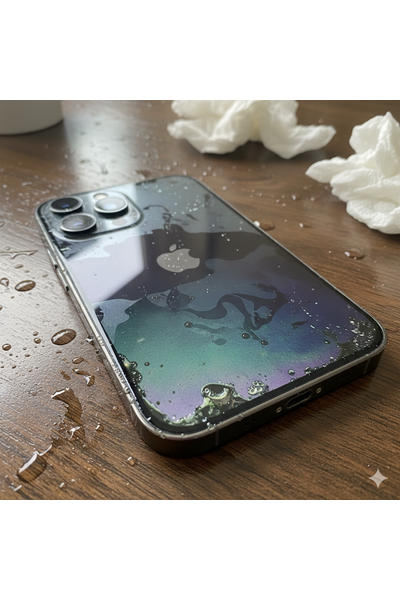 IPhone 16 Pro Max Liquid Damage Repair Service Showing Water Exposure And Restoration Process.