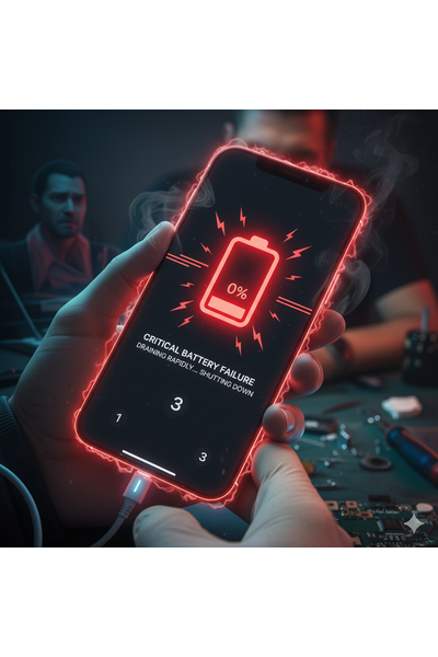 iPhone 17 Charge Draining Issue Showing Battery Percentage Dropping Quickly On Screen.