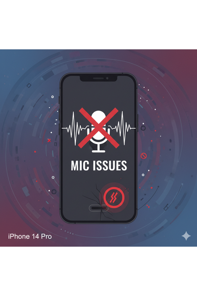 IPhone 14 Pro Mic Issues Image Showing Microphone Problem Or Audio Malfunction.
