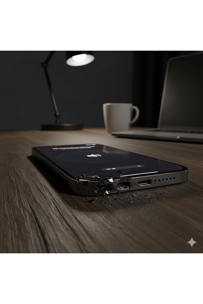 IPhone 15 with unresponsive volume buttons, side power key, or mute switch stuck/not clicking, showing physical button flex cable or mechanism needing cleaning, lubrication, or replacement for proper volume control, power on/off, and silent mode function.