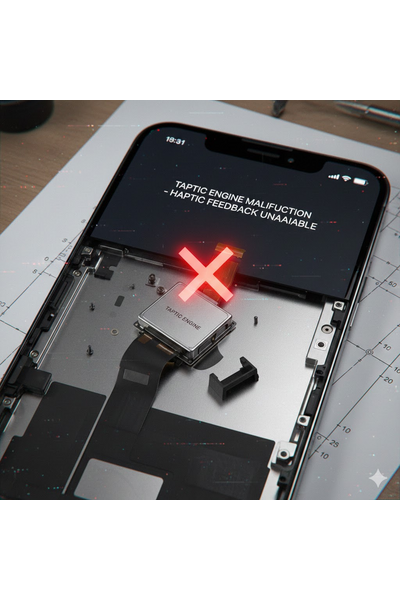 IPhone 15 Pro Taptic Engine Issue Showing Vibration Malfunction Or Haptic Feedback Problem.
