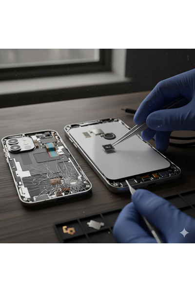 iPhone 16 Plus rear camera replacement service at Apple Center Bangladesh restores clear, sharp photos and videos with genuine OEM parts.