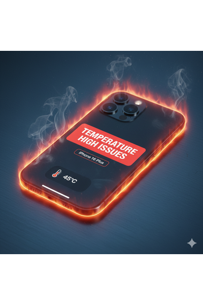 IPhone 16 Plus Temperature High Issues Showing Overheating Warning On Screen.