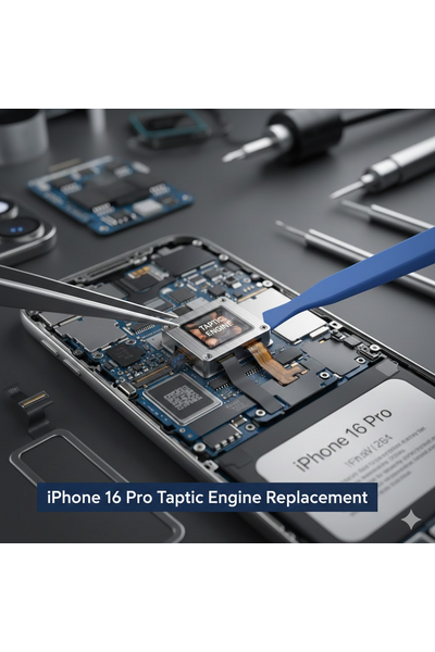 IPhone 16 Pro Taptic Engine Replacement Showing Internal Component Repair Process.
