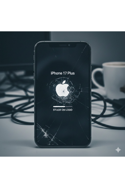 IPhone 17 Plus Stuck On Apple Logo Screen Display.