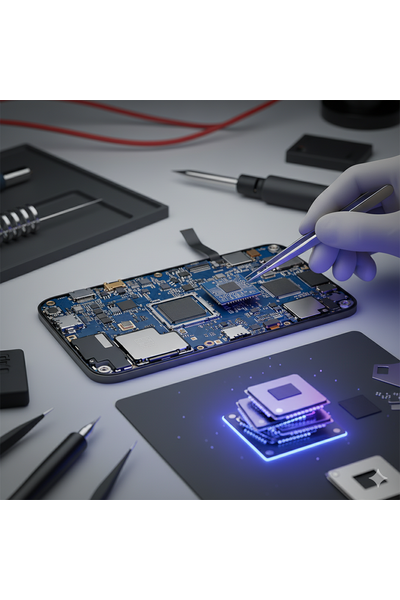 iPhone 14 Pro Storage Upgrade Service With Professional Technicians Replacing And Expanding Internal Storage Capacity.