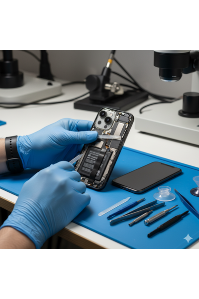 iPhone 15 Pro display replacement service at Apple Center Bangladesh showing genuine OLED screen installation by certified technicians in Dhaka.