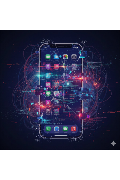 iPhone 17 Plus Software Issues Showing Error Messages And Performance Lag On Device Screen.