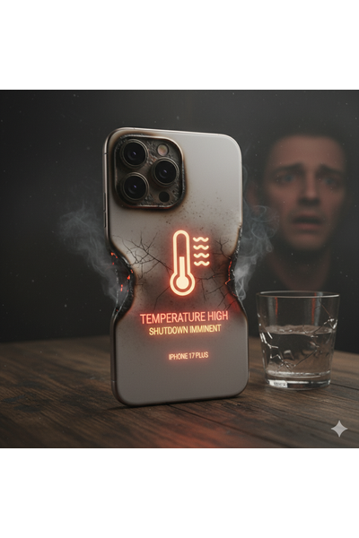 IPhone 17 Plus Temperature High Issues Showing Overheating Warning On Screen.
