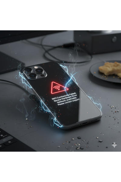 IPhone 17 Pro displaying ‘No Wi-Fi Connection’ error notification with intermittent signal bars dropping out, illustrating common WiFi connectivity issues and network drop problems on iOS 26.